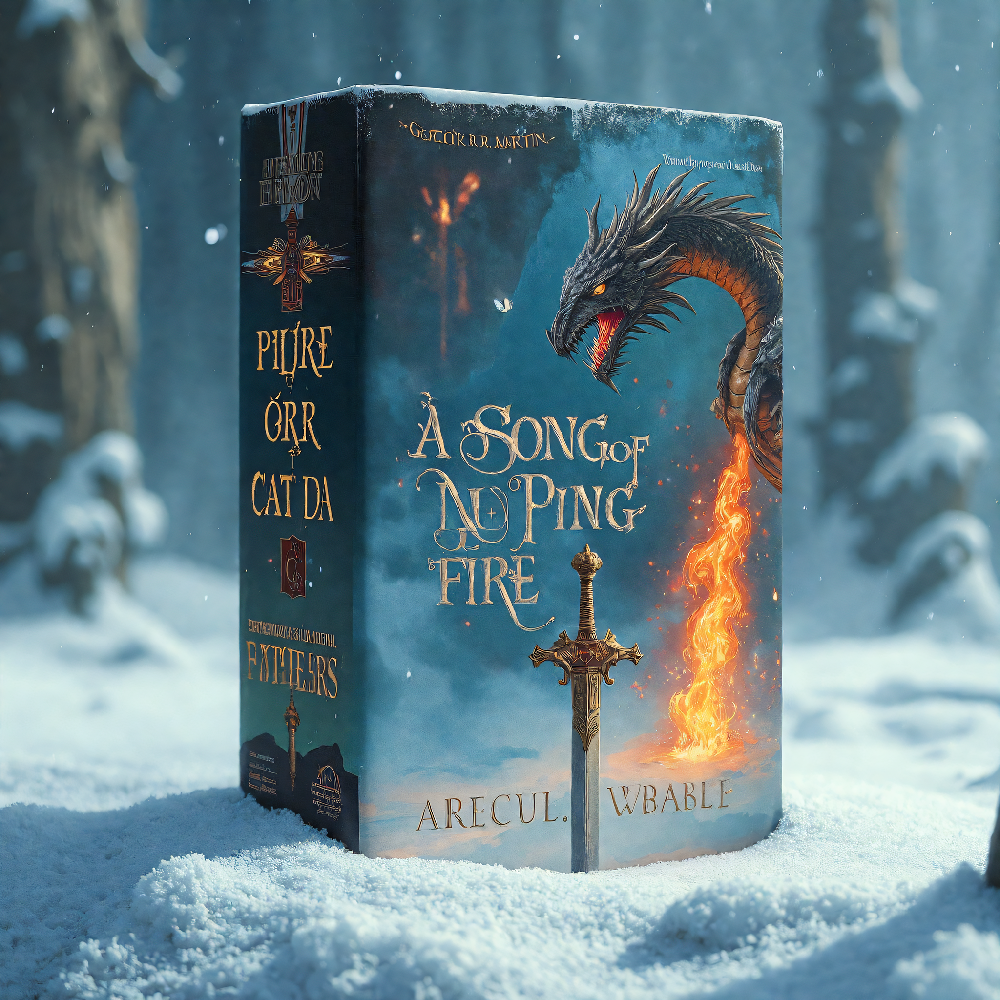 Book cover design for A Song of Ice and Fire