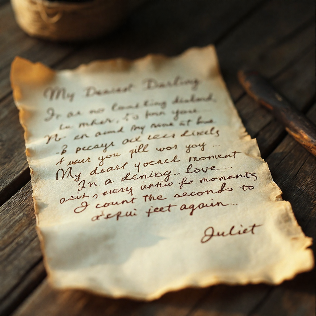 Handwritten letter addressed to My Darling